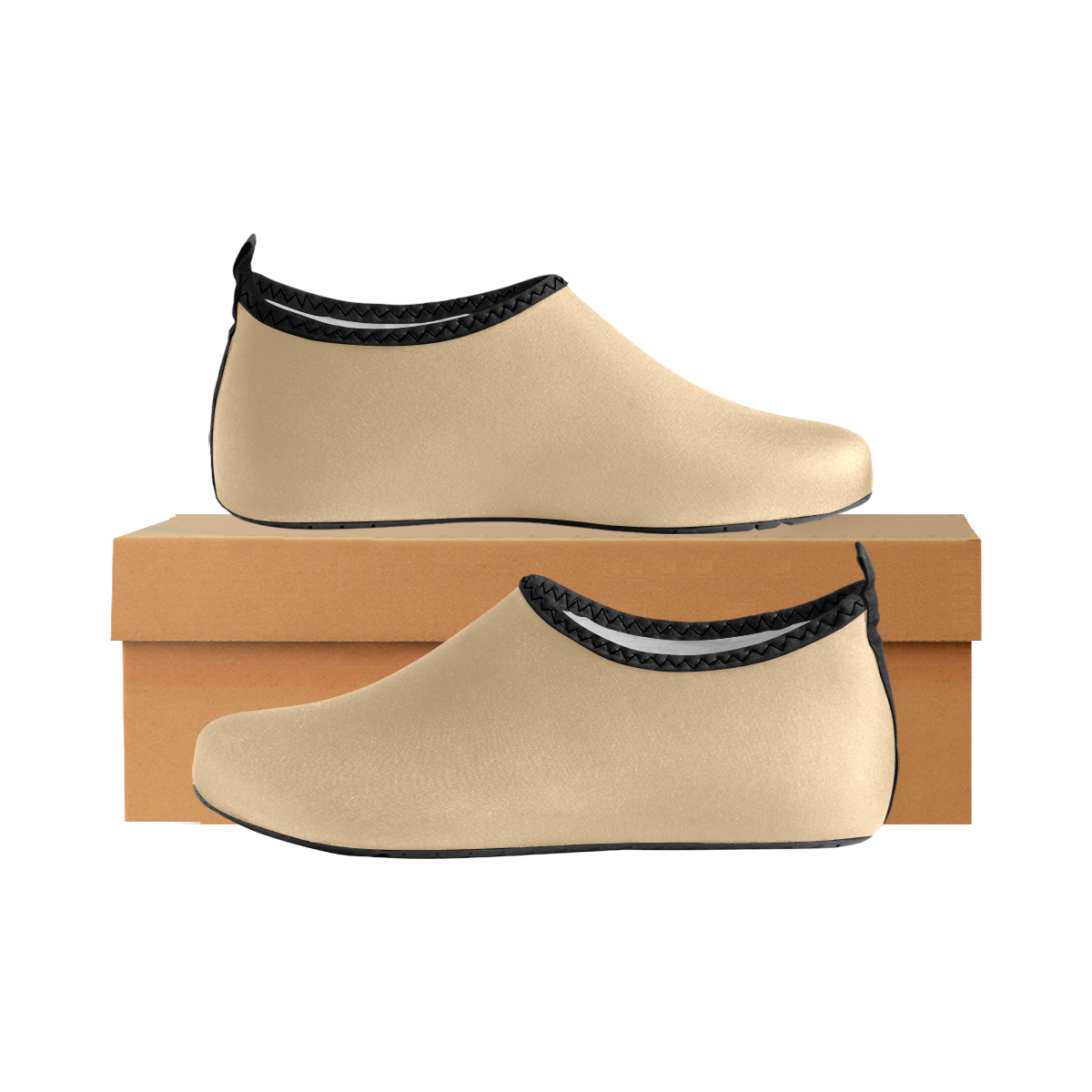 color burlywood Men's Slip-On Water Shoes (Model 056)