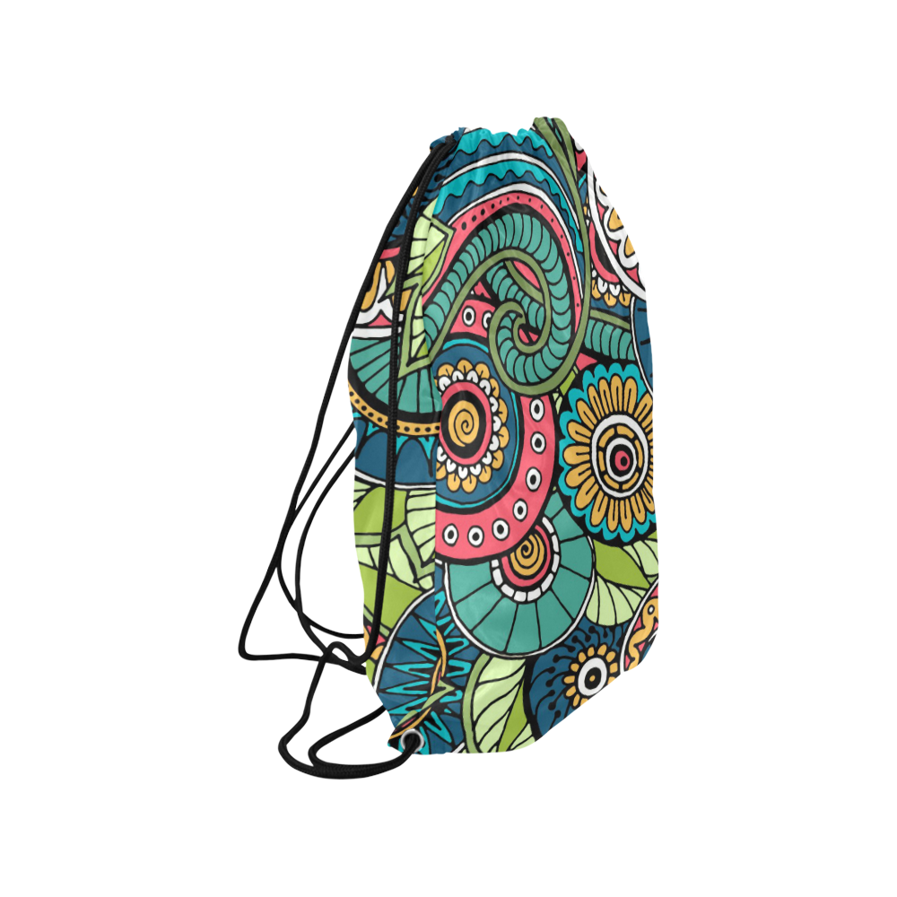 Mandala Pattern Medium Drawstring Bag Model 1604 (Twin Sides) 13.8"(W) * 18.1"(H)