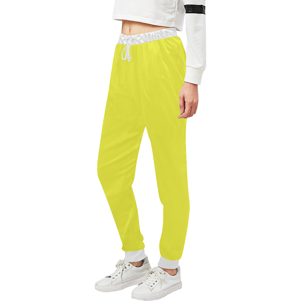color maximum yellow Unisex All Over Print Sweatpants (Model L11)