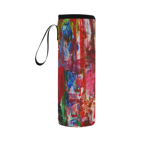 Paint on a white background Neoprene Water Bottle Pouch/Large