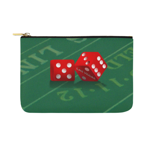 Las Vegas Dice on Craps Table Carry-All Pouch 12.5''x8.5''