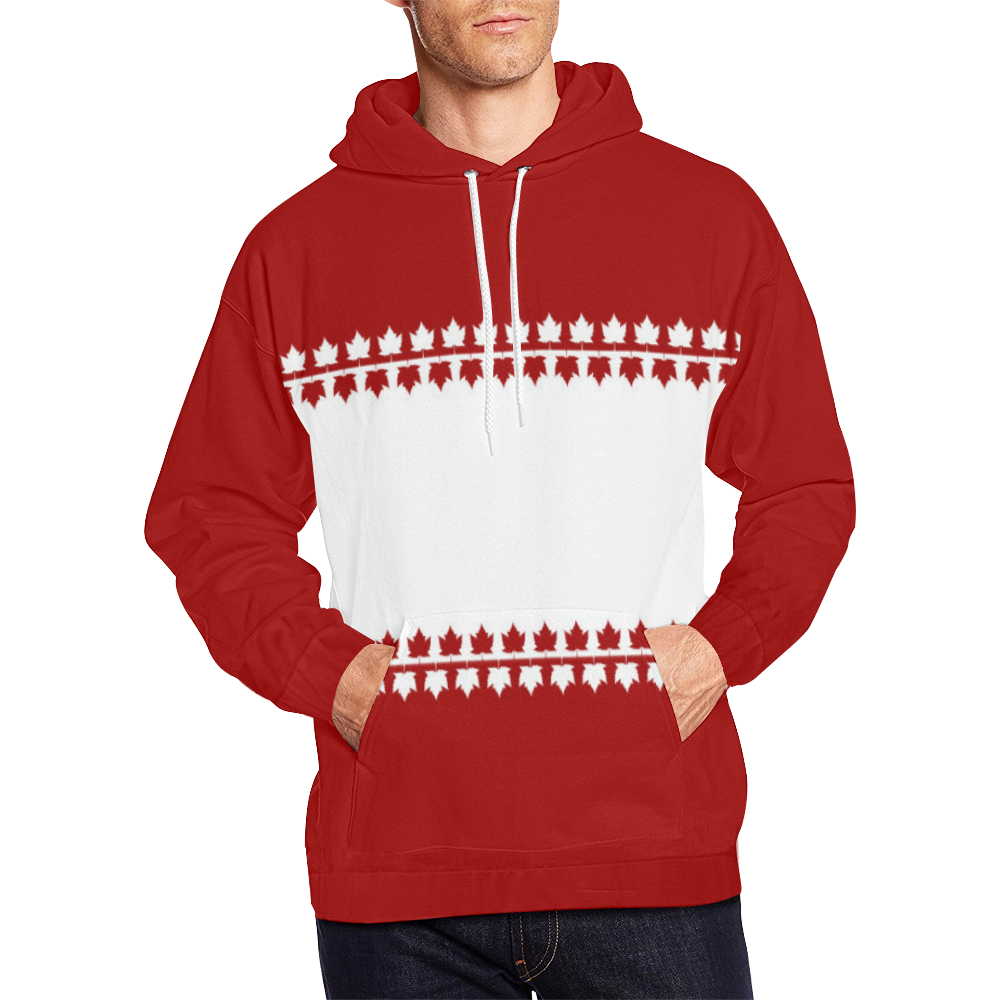 Canada Plus Size Hoodies Classic Canada Souvenir All Over Print Hoodie for Men/Large Size (USA Size) (Model H13)