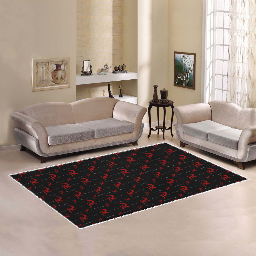 Red Queen Pattern Area Rug7'x5'