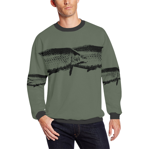 carp fish All Over Print Crewneck Sweatshirt for Men (Model H18)