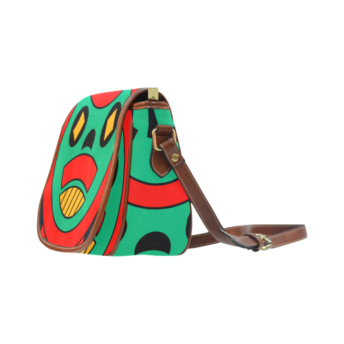 African Scary Tribal Saddle Bag/Small (Model 1649) Full Customization