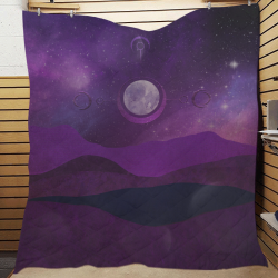 Purple Moon Night Quilt 70"x80"