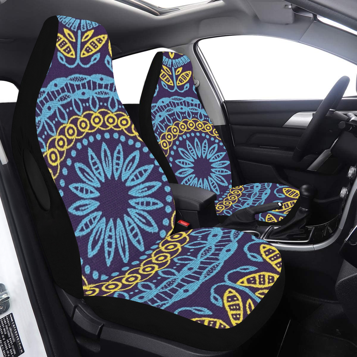 MANDALA PLANETS ALIGN Car Seat Cover Airbag Compatible (Set of 2)