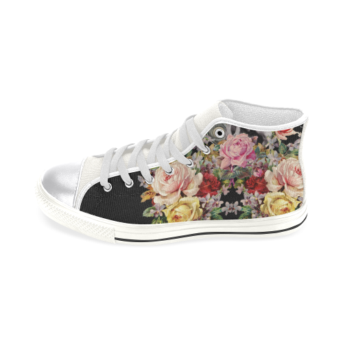 Nuit des Roses Revisited for Him Women's Classic High Top Canvas Shoes (Model 017)