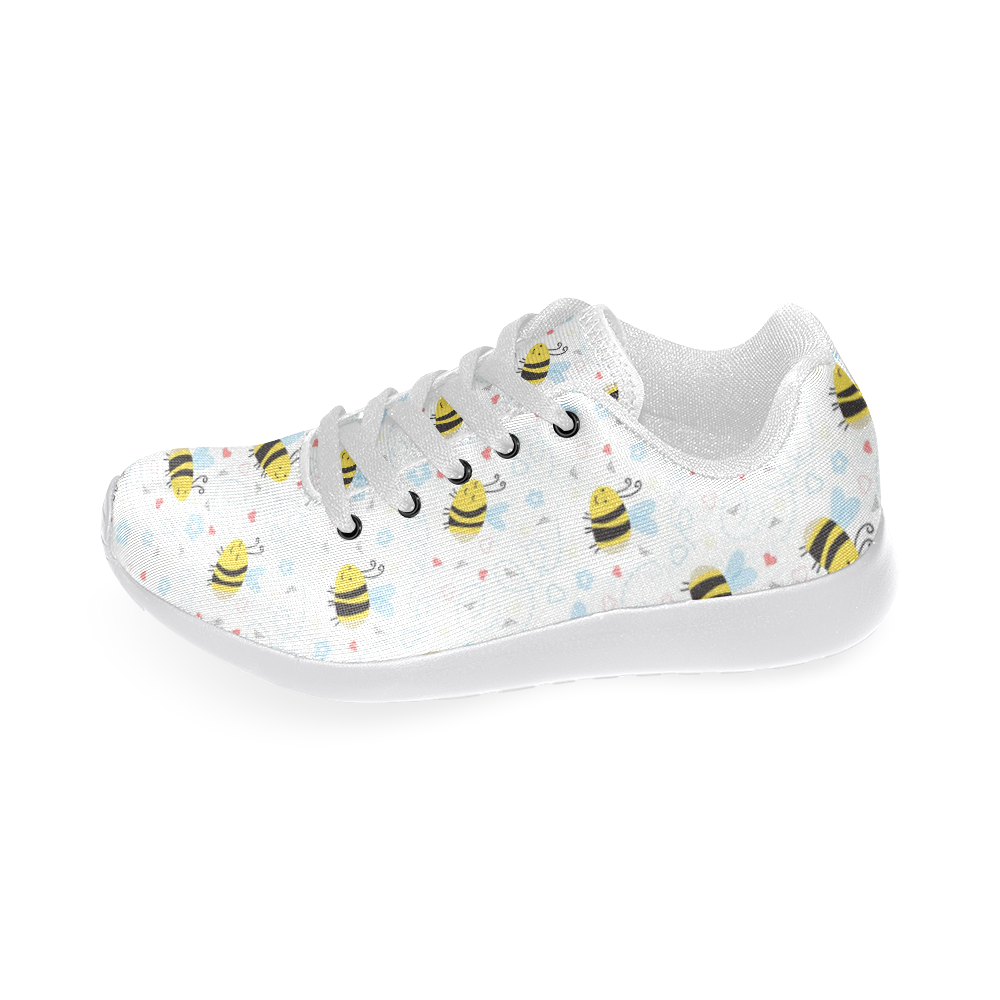 Cute Bee Pattern Men's Running Shoes/Large Size (Model 020)