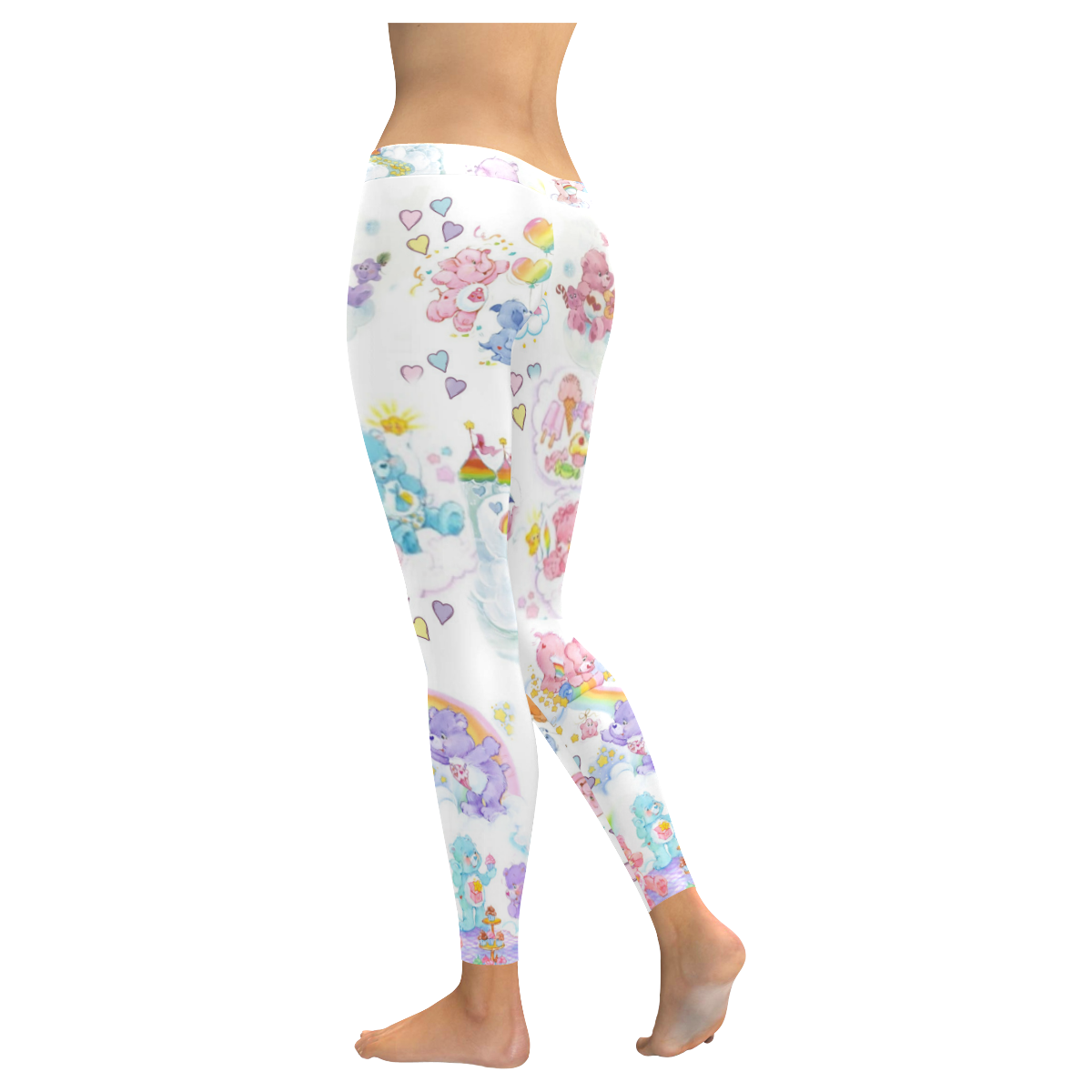 carebearleggings Women's Low Rise Leggings (Invisible Stitch) (Model L05)