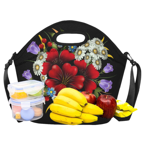 Bouquet Of Flowers Neoprene Lunch Bag/Large (Model 1669)