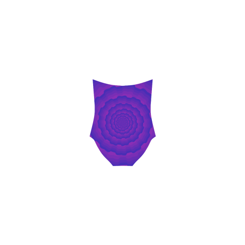 Purple blue spiral Strap Swimsuit ( Model S05)