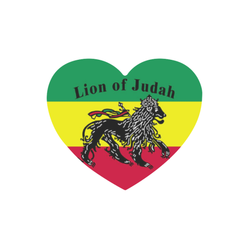 RASTA LION OF JUDAH Heart-shaped Mousepad