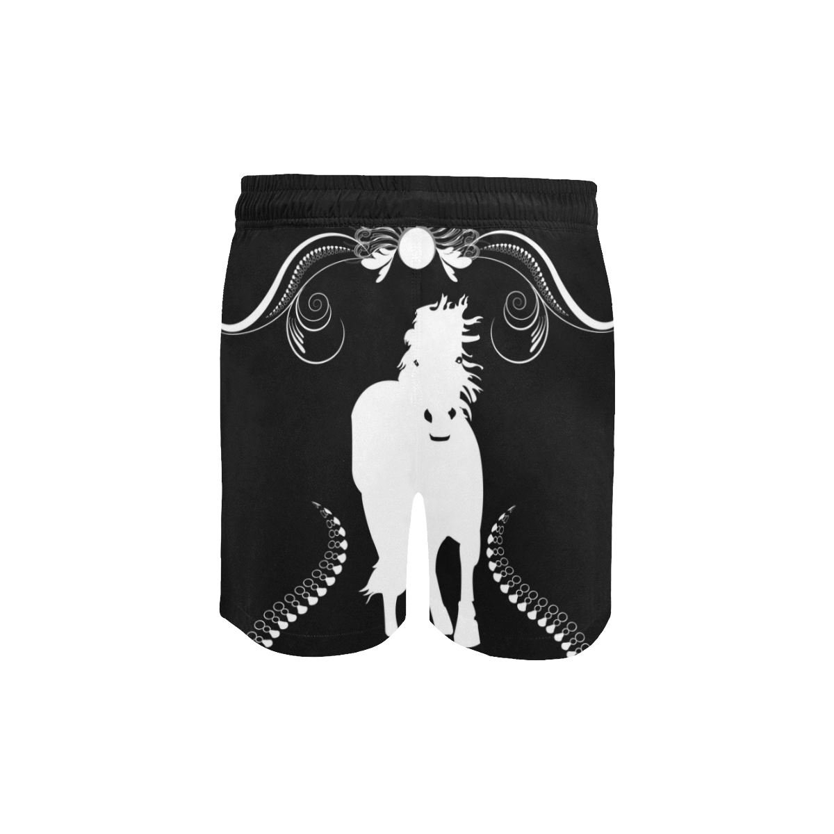 White horse Men's Mid-Length Swim Shorts (Model L39)