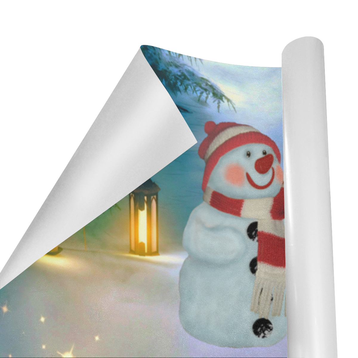 Santa Claus in the night Gift Wrapping Paper 58"x 23" (3 Rolls)