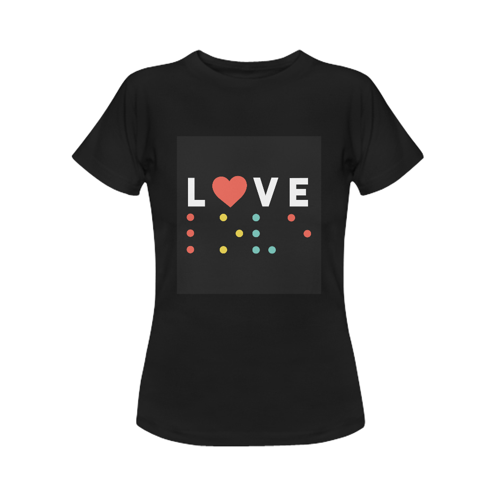 Love Braille TShirt Women's Classic T-Shirt (Model T17）