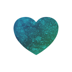 Blue and Green Abstract Heart-shaped Mousepad
