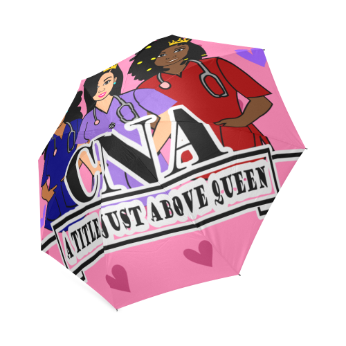 CNA Nurse Pink Umbrella Foldable Umbrella (Model U01)