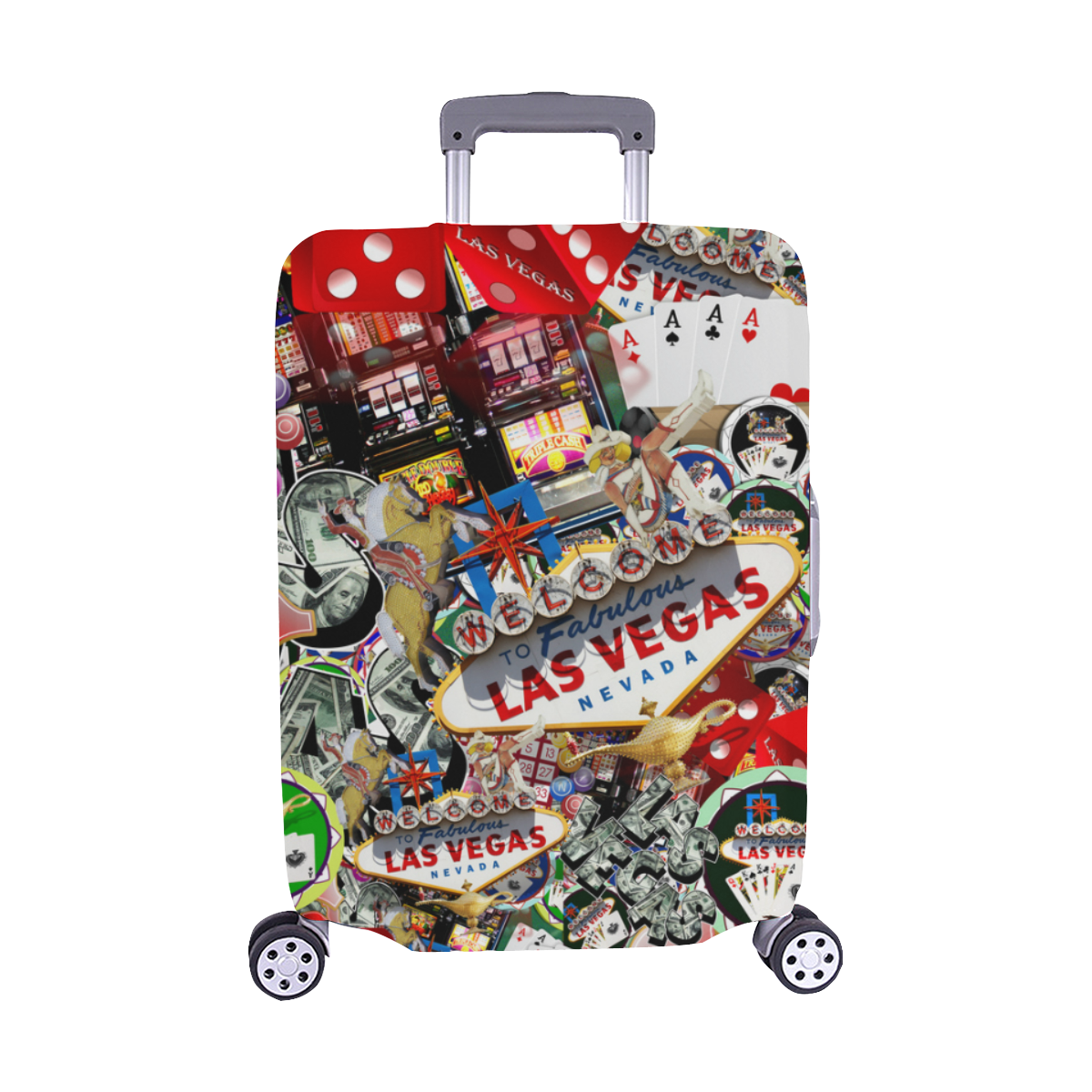 Las Vegas Icons - Gamblers Delight Luggage Cover/Medium 22"-25"