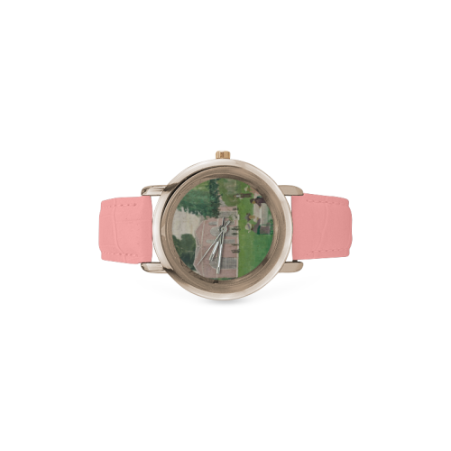 PINK HOUSE Women's Rose Gold Leather Strap Watch(Model 201)