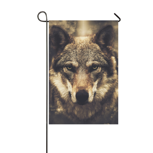 Wolf 2 Animal Nature Garden Flag 12‘’x18‘’（Without Flagpole）