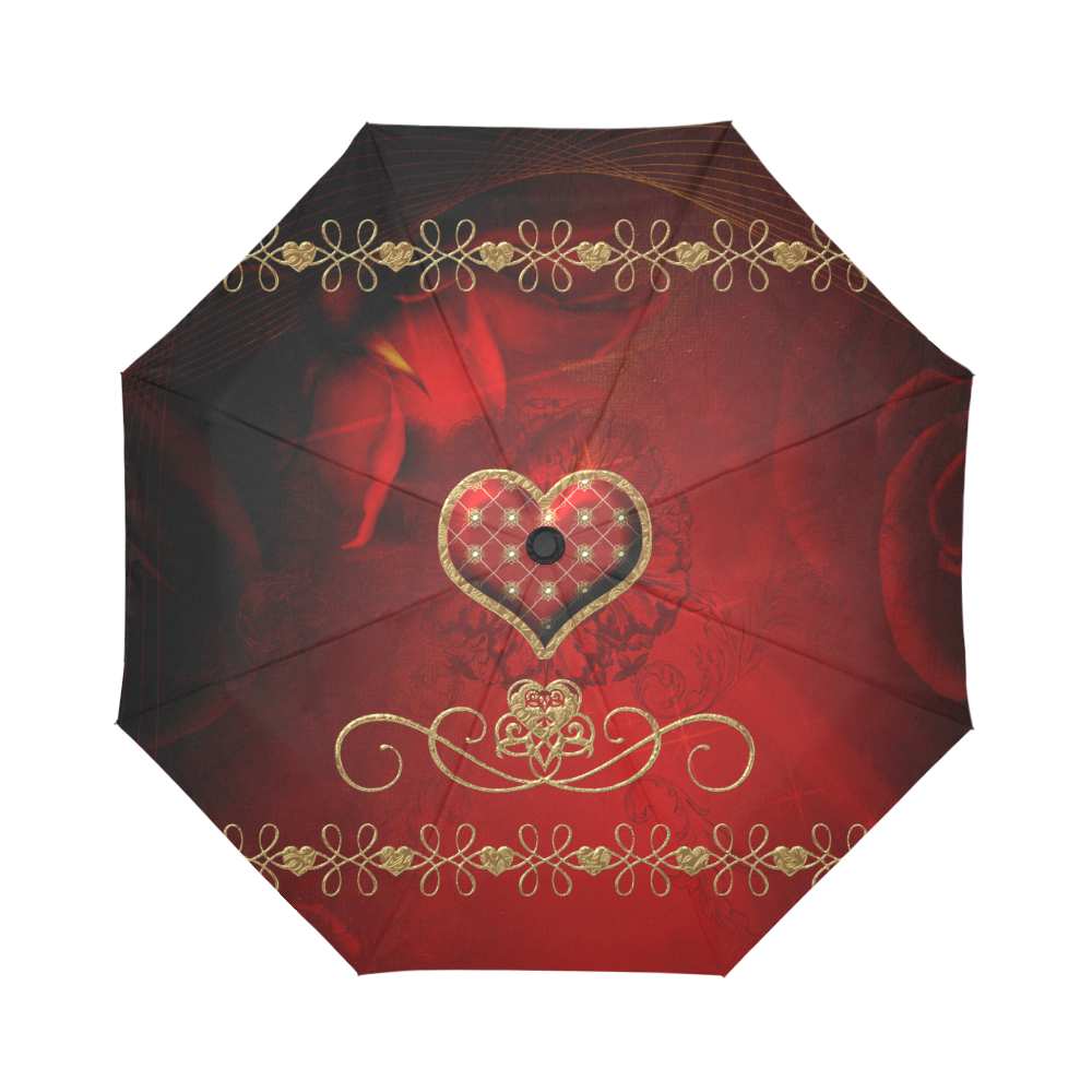 Wonderful decorative heart Auto-Foldable Umbrella (Model U04)