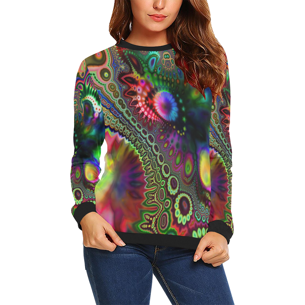 Infinity All Over Print Crewneck Sweatshirt for Women (Model H18)