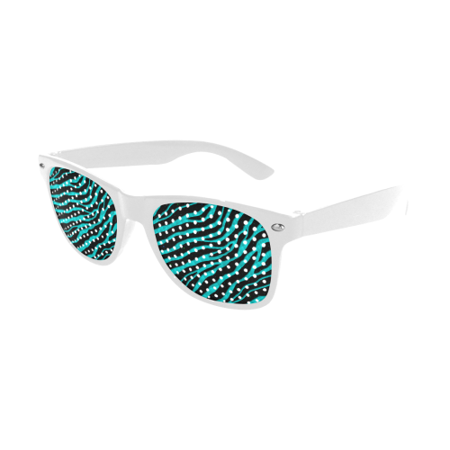 Ripped SpaceTime Stripes - Cyan Custom Goggles (Perforated Lenses)