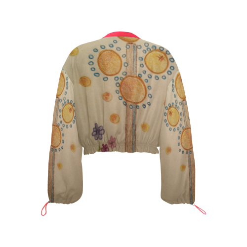 bubbles Cropped Chiffon Jacket for Women (Model H30)