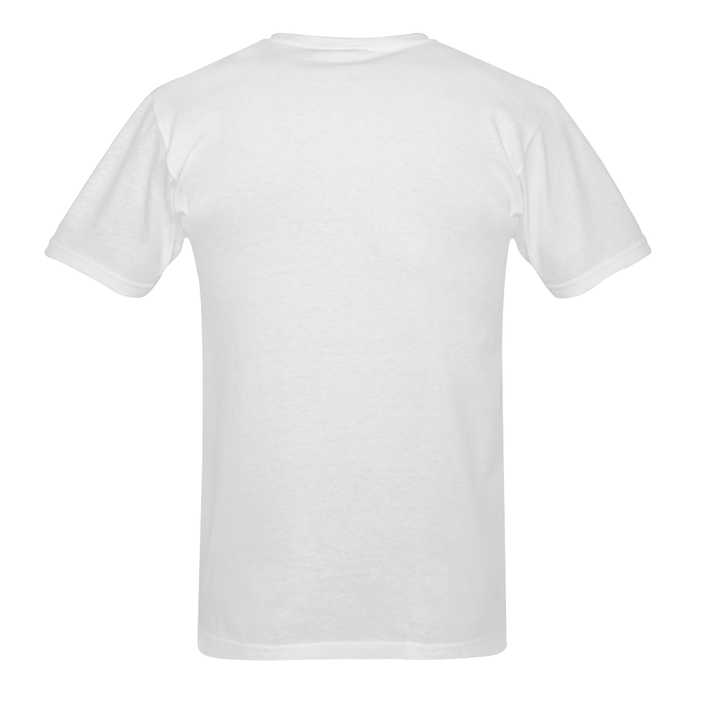 Biker Sugar Skull White Men's T-shirt in USA Size (Front Printing Only) (Model T02)