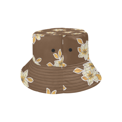 Brown Faith All Over Print Bucket Hat for Men
