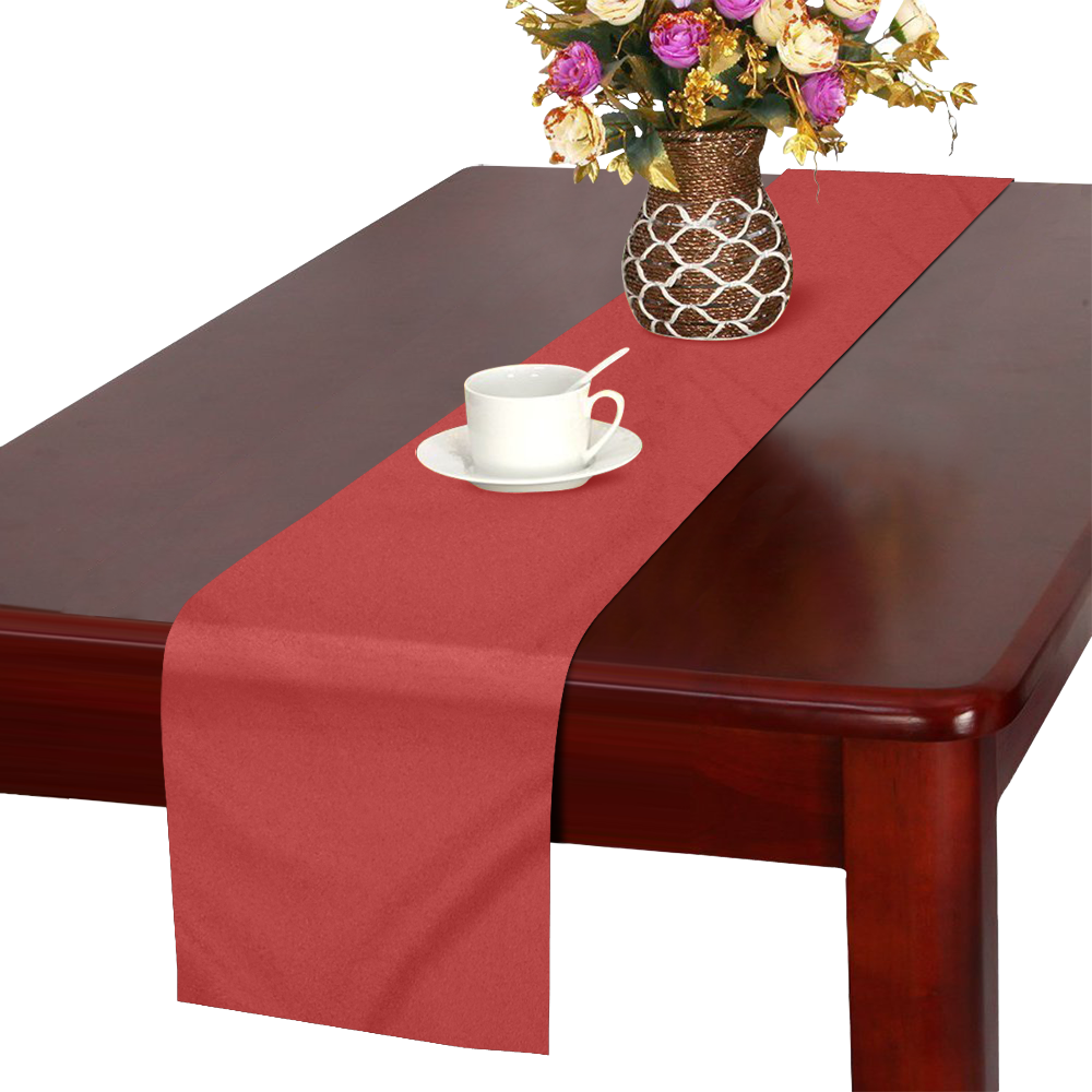 color firebrick Table Runner 16x72 inch