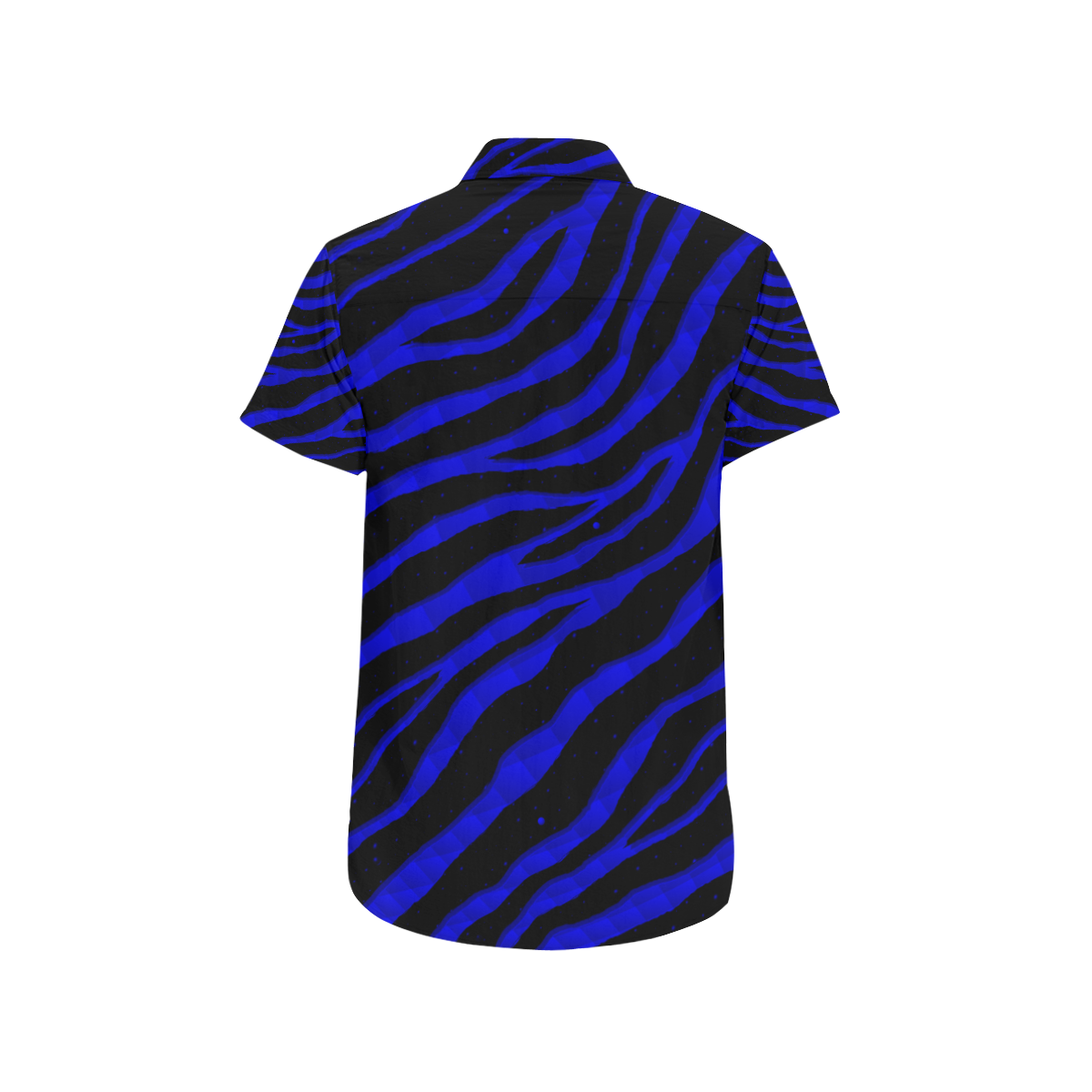 Ripped SpaceTime Stripes - Blue Men's All Over Print Short Sleeve Shirt (Model T53)