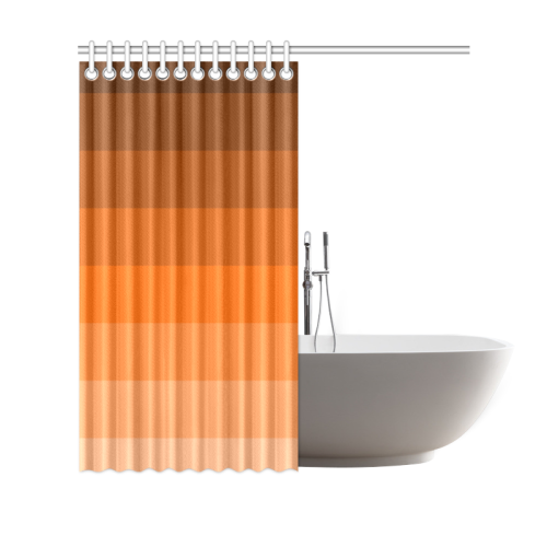 Orange stripes Shower Curtain 69"x70"