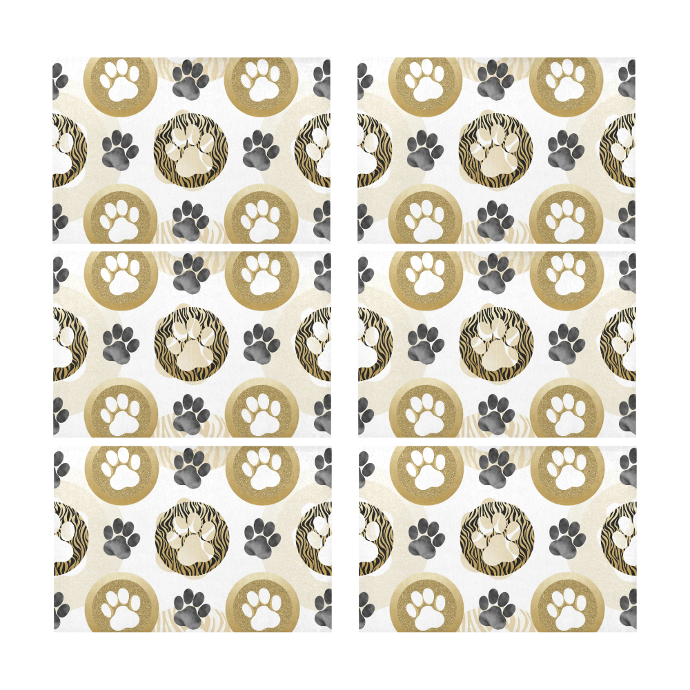 Pet Pawprints Placemat 12’’ x 18’’ (Six Pieces)