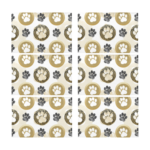 Pet Pawprints Placemat 12’’ x 18’’ (Six Pieces)