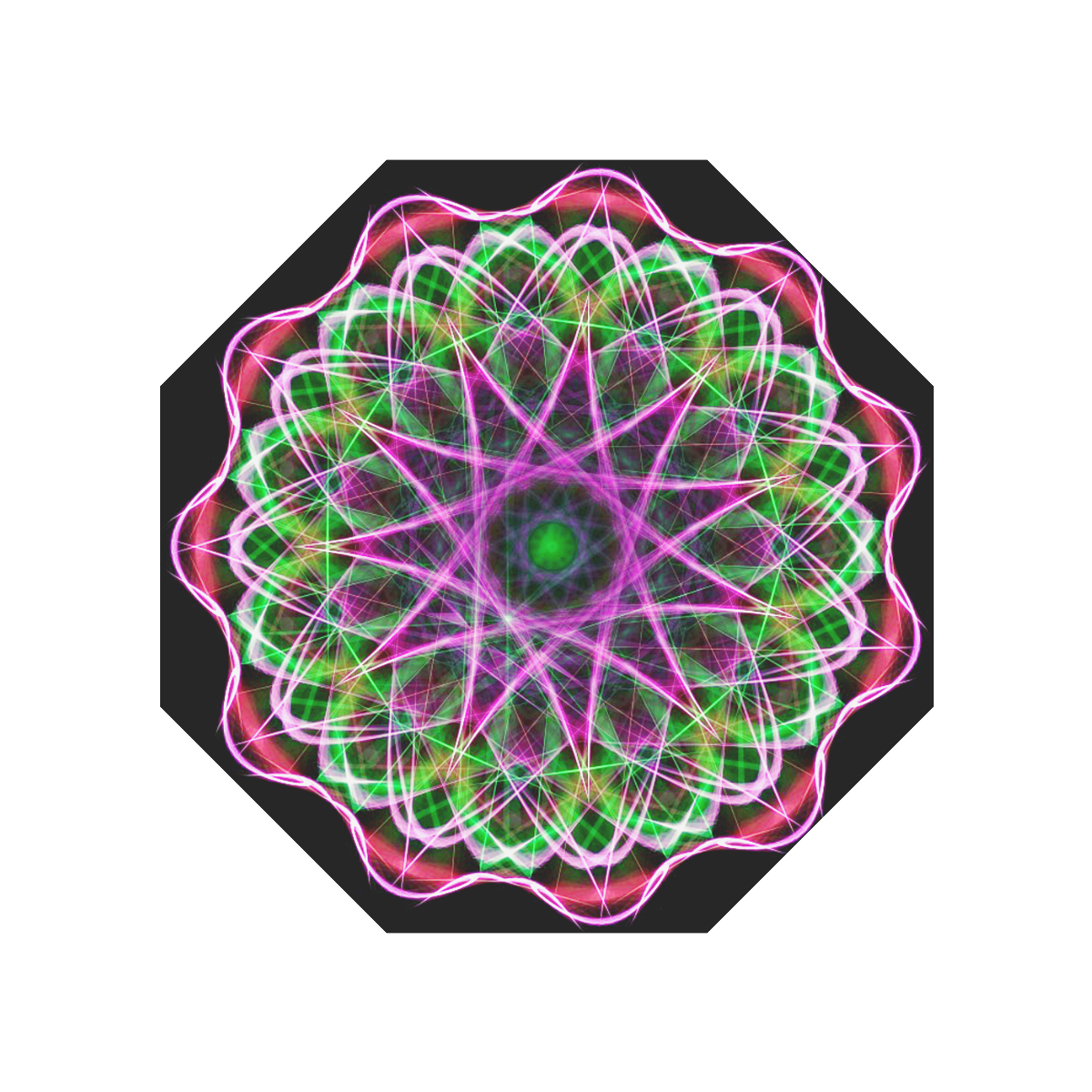 Swirl of the Mandala Anti-UV Auto-Foldable Umbrella (Underside Printing) (U06)