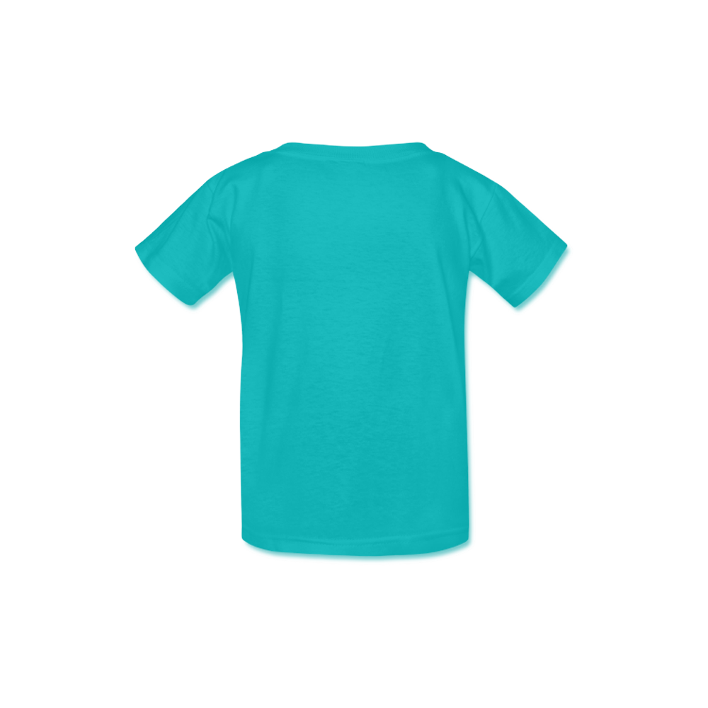 Safari Panda Turquoise Kid's  Classic T-shirt (Model T22)