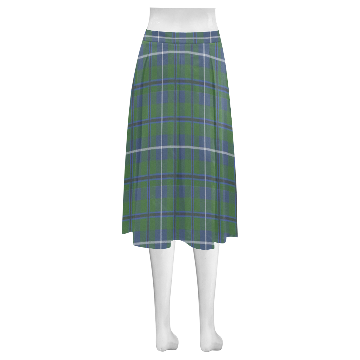 Douglas Tartan Mnemosyne Women's Crepe Skirt (Model D16)
