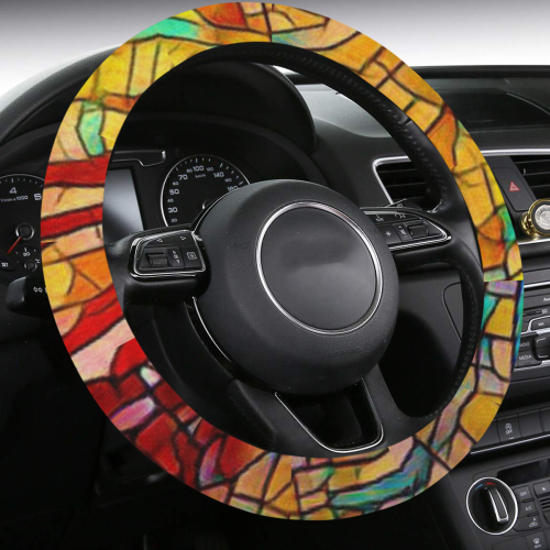 SUNNY DRIVE Steering Wheel Cover with Anti-Slip Insert