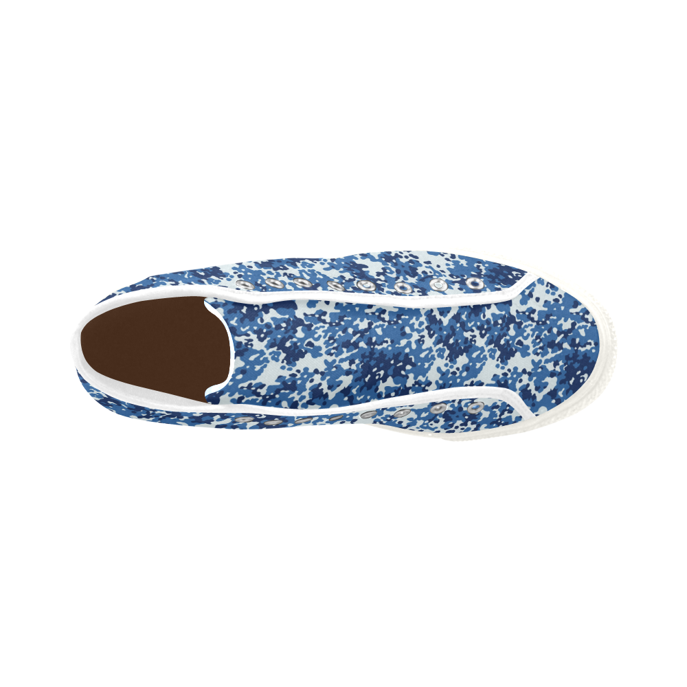 Digital Blue Camouflage Vancouver H Men's Canvas Shoes (1013-1)