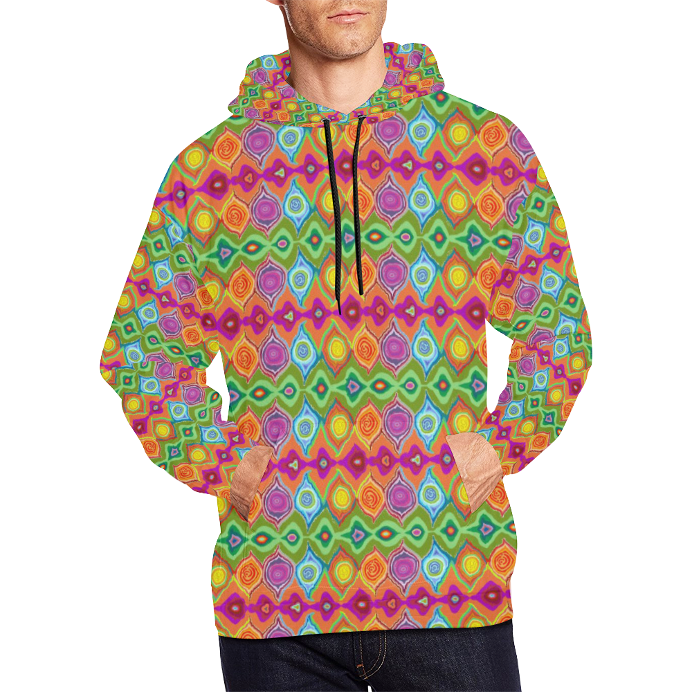 Mexican Colours Men's Hoodie All Over Print Hoodie for Men (USA Size) (Model H13)