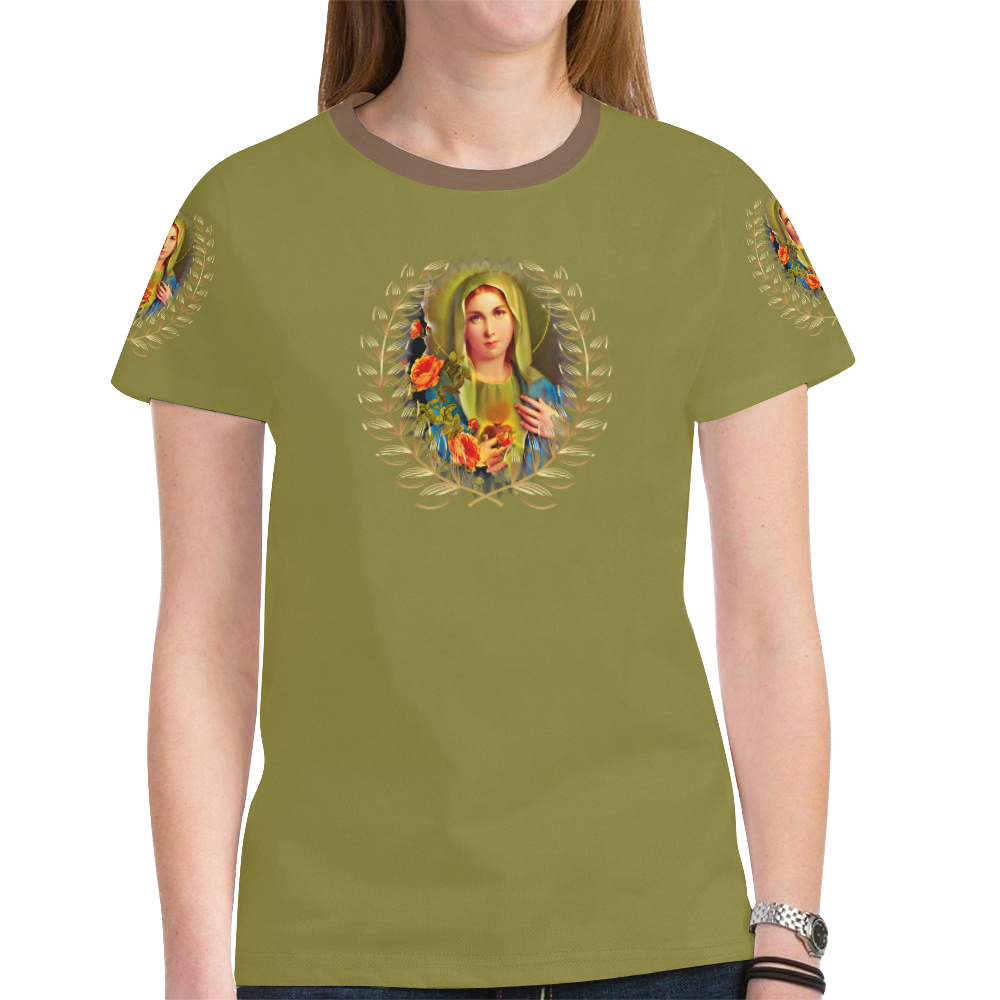 Saint Mary New All Over Print T-shirt for Women (Model T45)