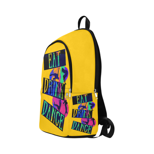 Break Dancing Colorful / Yellow Fabric Backpack for Adult (Model 1659)