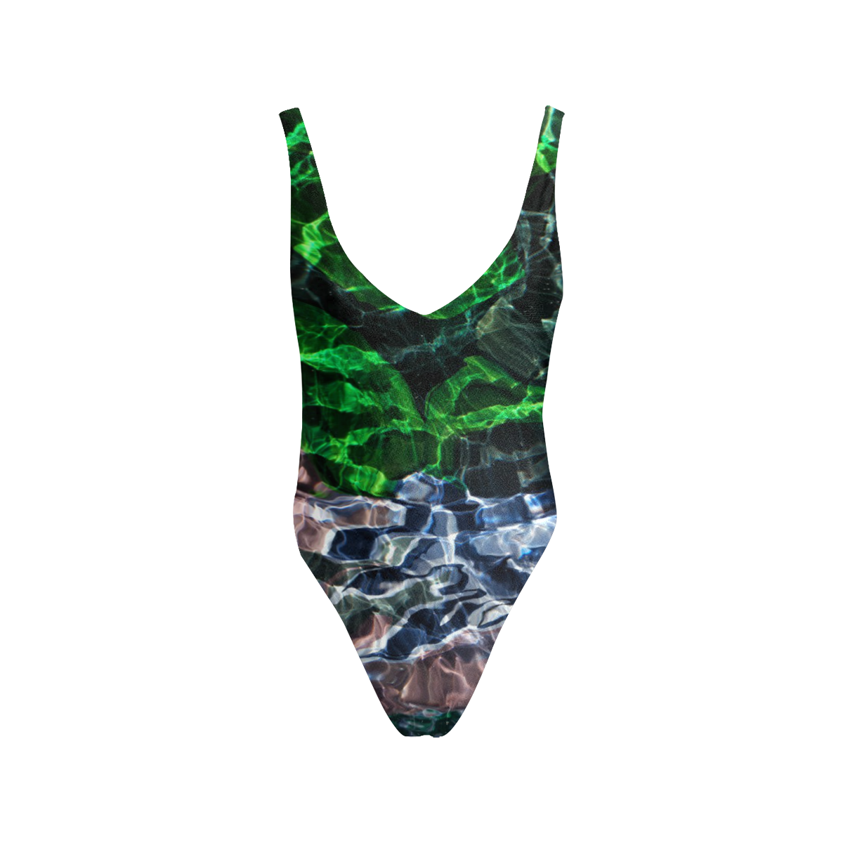 Lake Portal Sexy Low Back One-Piece Swimsuit (Model S09)