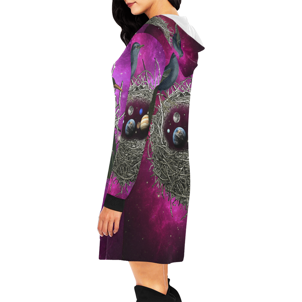 collage_nest_gloriasanchez1 All Over Print Hoodie Mini Dress (Model H27)