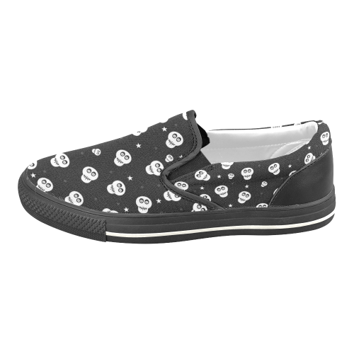 Star Skulls Women's Slip-on Canvas Shoes/Large Size (Model 019)