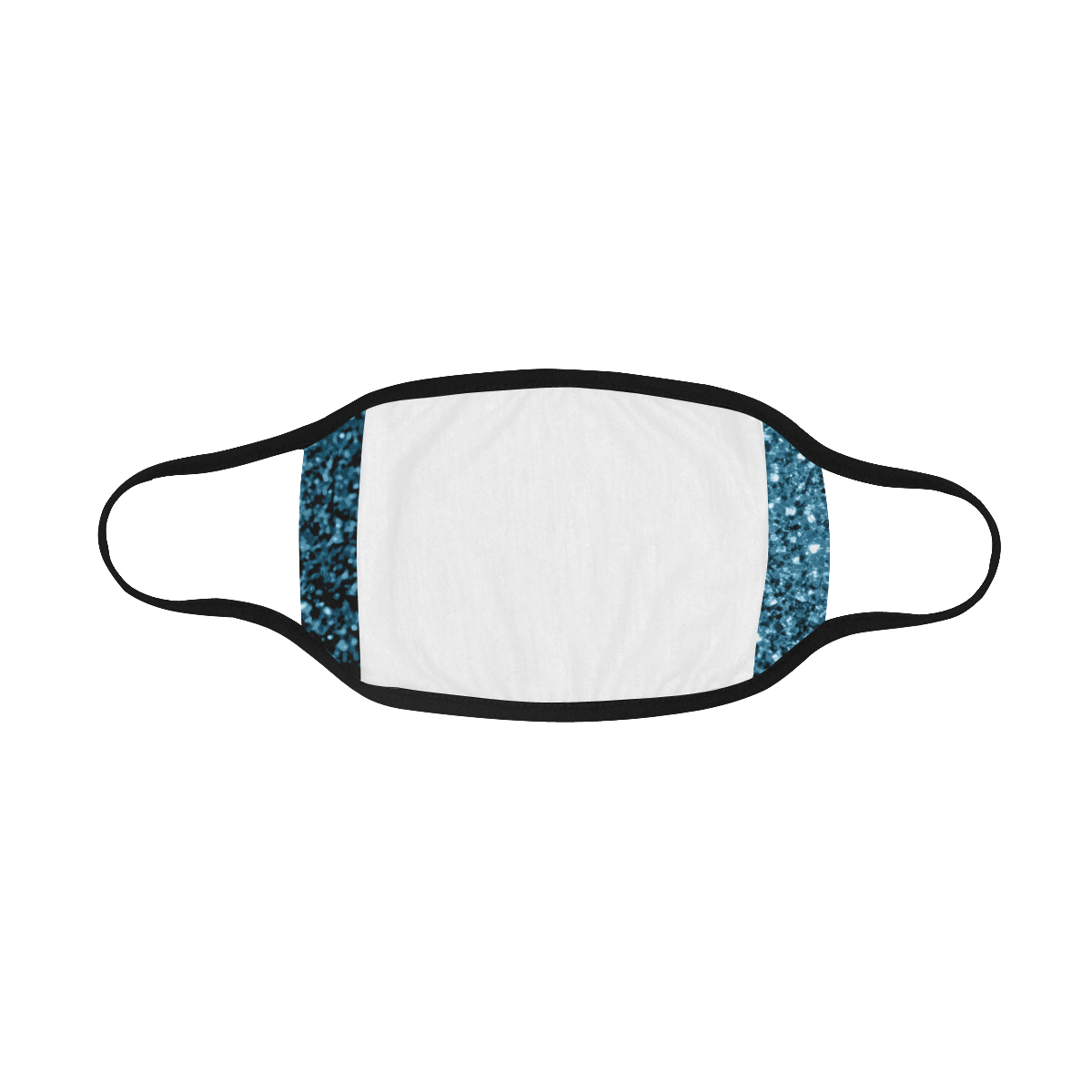 Beautiful Baby blue glitter sparkles Mouth Mask
