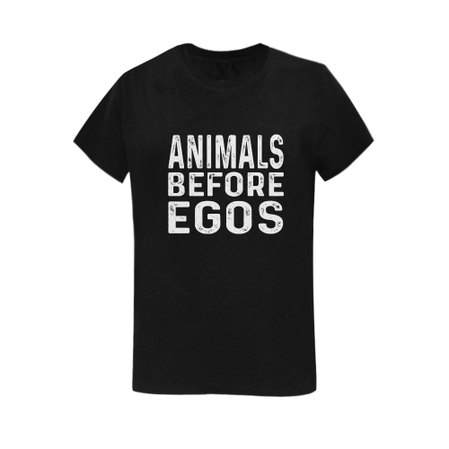 White animals before egos Women's T-Shirt in USA Size (Two Sides Printing)