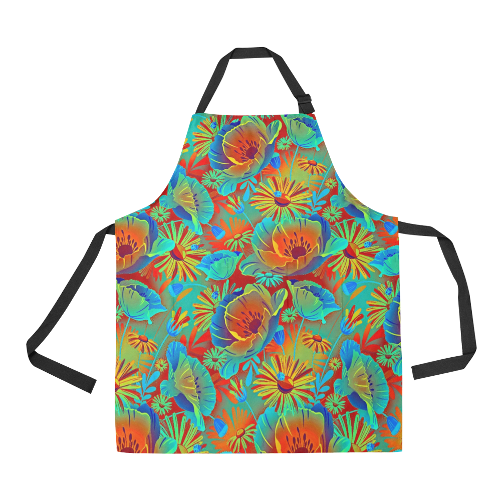 bright tropical floral All Over Print Apron